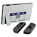 eXtremeRate Soft Touch Grip Classics SNES Style Console Back Plate DIY Replacement Housing Shell Case for Nintendo Switch Console with Kickstand – JoyCon Shell NOT Includedthumb 3