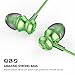 UiiSii US60 Bamboo Earphones In-ear Earbuds Headphones with Microphone Corded Headset (Green)