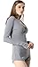 Moxeay V-Neck One Piece Bodysuit Long Sleeve Bodycon Rompers (X-Large, Gray)