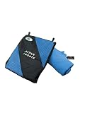 Active Roots Microfiber Travel Towel - Bath, Beach, Yoga or Camping Towel - Lightweight, Absorbent and Quick Dry (Blue, Medium)