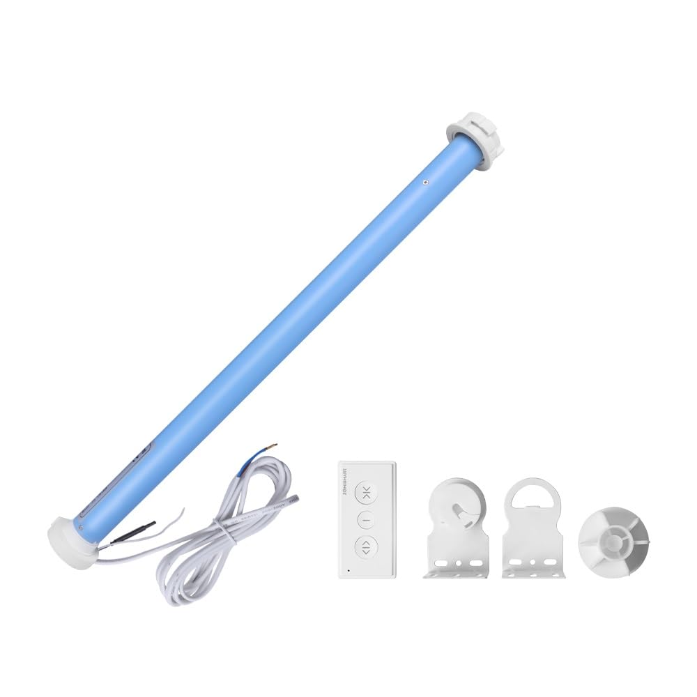 zemismart WiFi Motorized Roller Blinds Motor for 38MM Tube 0.8N Shutter Tubular Motor Max 3KG 2M Blind Smart Life/Tuya APP Timer,Echo Voice Control,Packed with Remote,No Need Hub (3kg)