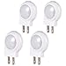 LEDGLE LED Plug-in Light Sensor Night Lights Dusk-to-Dawn Sensor, Bedroom, Bathroom, Kitchen, Hallway, Stairs, Energy Efficient, Compact,4-Pack
