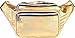 Holographic Fanny Pack Belt Bag | Waterproof fanny pack for Women - Crossbody Bag Bum Bag Waist Bag Waist Pack - For Halloween costumes, Rave Fanny Pack for Hiking, Running, and travel (Gold)
