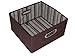 Alexi Ricci Chocolate Brown 6Hx11Wx11D Folding Storage Bin Orginization with Style