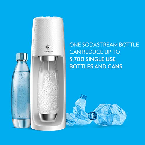 SodaStream Fizzi One Touch Sparkling Water Maker Bundle (White) with