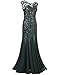 PrettyGuide Women 's 1920s Green Sequin Gatsby Maxi Long Evening Prom Dress