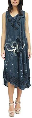 Women's Asymmetrical Sleeveless Boho Sundress - 8 Colors - Gypsy Style (Marengo Grey)
