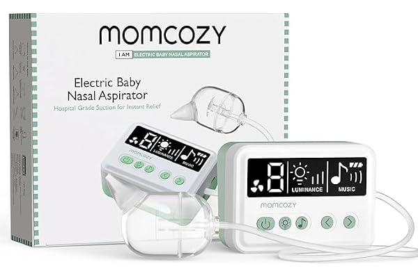 Momcozy Nasal Aspirator for Baby, 【HOSPITAL-GRADE】70 KPa Strong Suction & 9 Suction Levels Nose Sucker, Electric Nose Cleaner