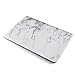 iDOO Matte Rubber Coated Soft Touch Plastic Hard Case for MacBook Air 13 inch Model A1369 and A1466 White Marble