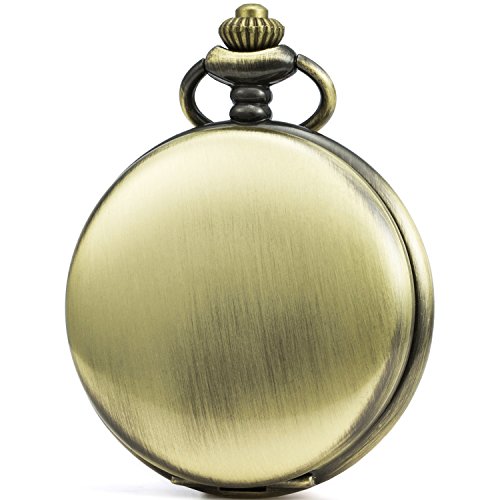 Sewor vintage smooth face pocket watch classic gift wit…