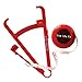 Fitlosophy Red Body Fat Calipers and Tape Measurer BMI Calculator Set