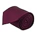100% Silk Handmade Burgundy Solid Color Tie Men's Necktie by John William
