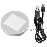 Microscope Bottom Light LED Illumination Adjustable Brightness Transmissive Lighting for LCD Digital USB Microscope with Transparent Glass Panel and Anti Scratch Edges for Clear Image Observation(A)