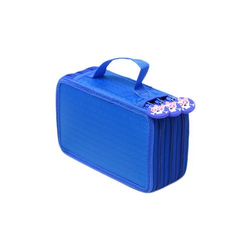 YEHAM®52 Inserting Multi- Munction Multi-layer Pencil Case (deep blue)