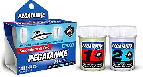 PegaTanke High Quality Quick Set Epoxy Glue. Ready to be applied on any surface, Plastic, Ceramic, Metal, and many other surfaces. PegaTanke dries underwater, and has a Soft Odor - (White)