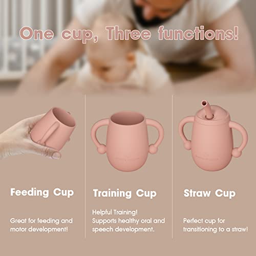 Cuddle Campus 100 Silicone Baby Training Cup, Shatterproof Toddler