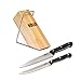 HULLR 6 Piece Stainless Steel Kitchen Knife Set with Wooden Block