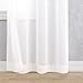 jinchan Linen Look Sheer White Curtains for Bedroom Voile Sheer Curtains for Living Room,Grommet Top (2 Panels, 50 Inch Width x 84 Inch Length, White)