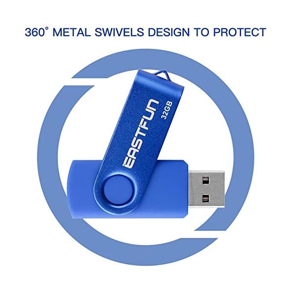 5 Stück 32GB USB Stick EASTFUN USB-Flash-Laufwerk Rotate Metall Speicherstick USB-Stick USB 2.0 Flash Drive Memory Stick… – Bild 3