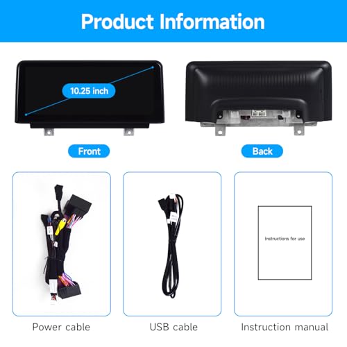 VIBEX 10.25 Inch Car Radio Carplay Wireless & Android Wireless Car Radio for BMW 1 2 Series F20/F21/F22/F23 2012-2016 with NBT System, Touchscreen Stereo Receiver with AirPlay Link, Siri