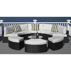 Cane Lines CL-071 Terrace Outdoor Half Round Sofa Set (1500 x 650 x 700 mm)
