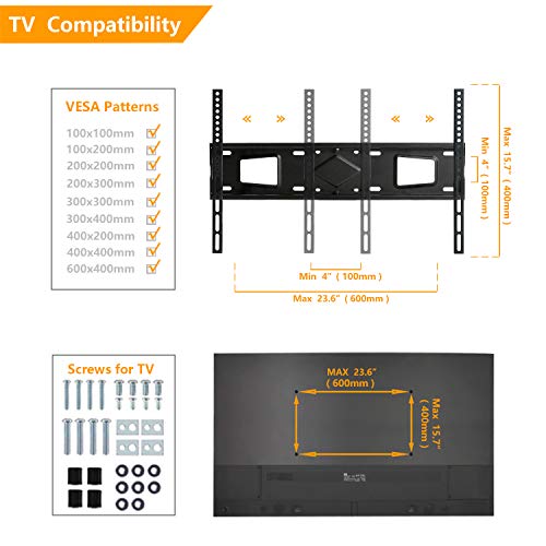 5Rcom Rolling Wood Entertainment TV Stands with Swivel Mount and Height Adjustable for Most Flat/Curved Panel TVs from 32 to 65 Inch, Sturdy and Durable, Walnut - Thumbnail 6