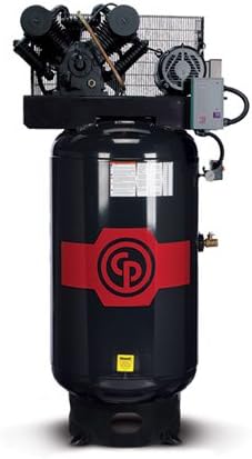CP COMPRESSORS 8090253017-2 Stage Iron Air Compressor - Cast Iron, Stationary, Electric Motor, Number of Stages: 2, Not Oilless, 80 gal Tank Capacity, Vertical, 7.5 hp, 175 psig, 208-23