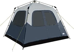 Pacific Pass Camping Tent 6 Person Instant Cabin Family Tent, Easy Set Up for Camp Backpacking Hiking Outdoor, Navy,...