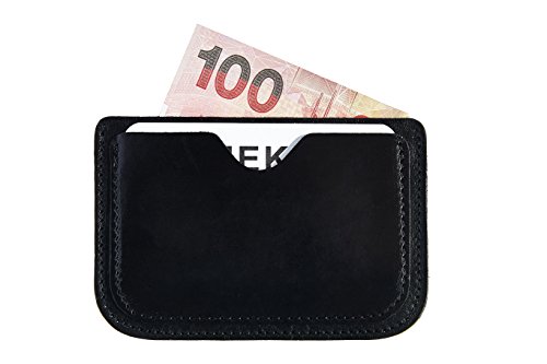 Meku handmade leather card case thin wallet slim card holder with…