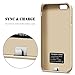 iPhone 6S Battery Case, iPhone 6 Battery Case, HoneyAKE 5000mAh Portable Charger iPhone 6 Extended Battery Backup Charging Case Power Bank for iPhone 6S/6 4.7-Gold