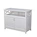 Target Marketing Systems Southport White Solid Wood Buffet Storage Cabinet