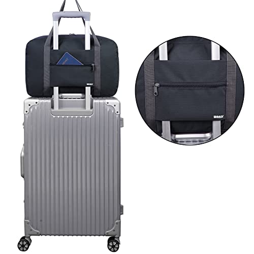 WANDF Ryanair Handbag 40 x 30 x 20, Foldable Small Sports Bag for Airplane, Weekend Travel Bag Unisex Men and Women (Blue 24L)