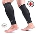 Doctor Developed Copper Calf Compression Sleeve/Shin Support [Single] and Doctor Written Handbook — Guaranteed Relief from Calf Cramps, Shin splints, Varicose Veins, Calf Injury (L)