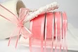 Coral Organza Ribbon With Satin Edge-25 Yards X 3/8 Inches