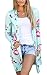 ECOWISH Womens Boho Irregular Long Sleeve Wrap Kimono Cardigans Casual Coverup Coat Tops Outwear Green2 X-Large
