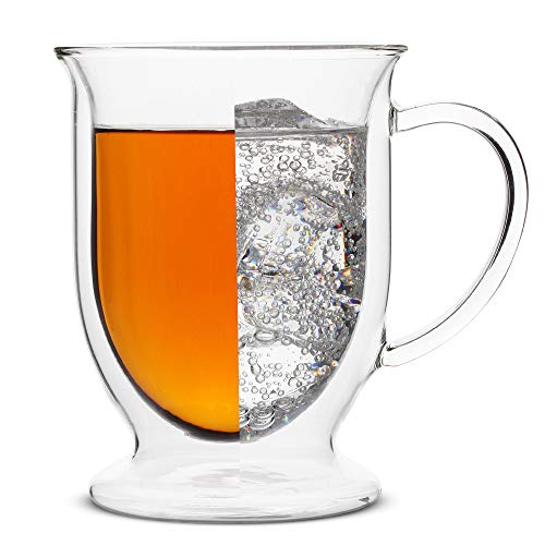 BTäT- Coffee Mug, Coffee Glass, Set of 4 (12oz, 350ml), Double Wall Glass Coffee Cups, Tea Cups, Latte Cups, Glass Coffee Mug, Beer Glasses, Latte Mug, Clear Mugs, Glass Cups, Glass Tea Mugs, Irish - Thumbnail 3