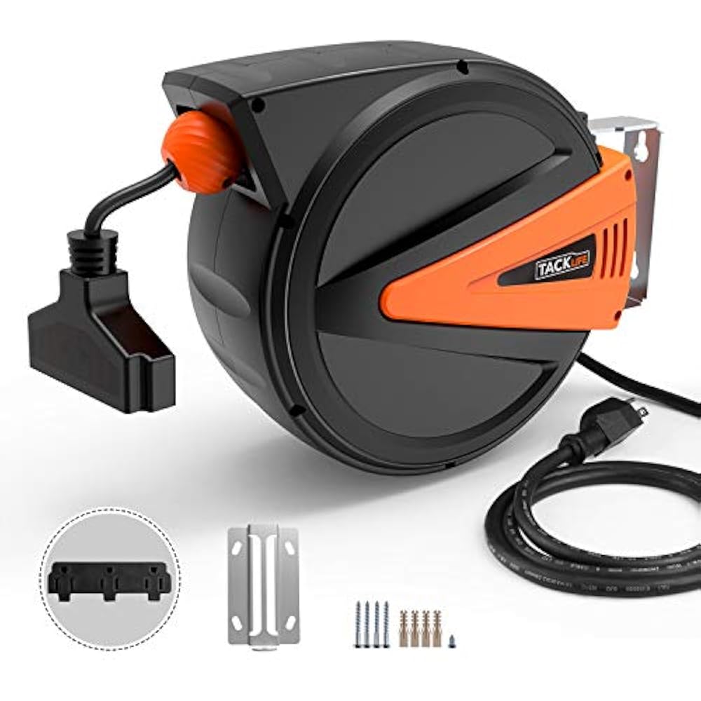 50+4.5ft Retractable Extension Cord, Reel, 14AWG, 3C SJTOW, 180°Swivel Metal 689749217575 eBay