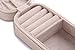 SANQIANWAN Small Jewelry Organizer Box -Travel Portable Jewellery Cases Leather Home Use Display Storage for Rings Earrings Necklace (pearl white)
