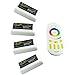 Bsod Mi Light 4-Zone Group Wireless RF Remote Controller + 4pcs 2.4G DC12/24V 4-zone LED Controller (4RGB controllers+4-zone RGBW Touch remote)