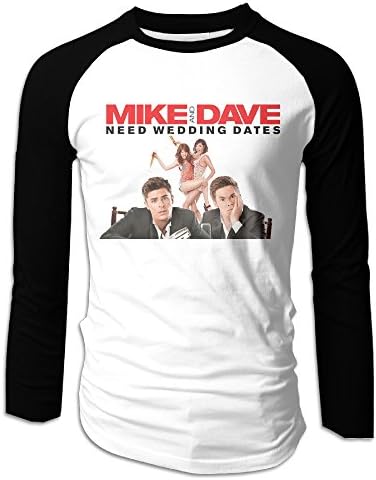 Men's Mike And Dave Need Wedding Dates 2016 Long Sleeves Raglan T-shirts Large