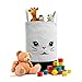 Fawn Hill Co Bunny Laundry Hamper Basket for Baby Nursery or Toddler Room | Collapsable Storage Tote Organizer with Durable Handles for Clothes, Kids Toys, Dirty Laundry | Modern Decor (Black & White)