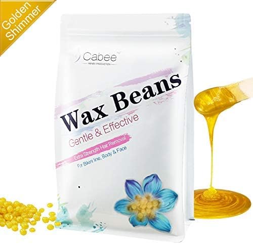 Hard Wax Beans for Waxing - Painless Wax Beads Depilatory for Wax Warmer Kit - Stripless Brazilian Bikini for Women and Men (1lb, Gold,Honey)