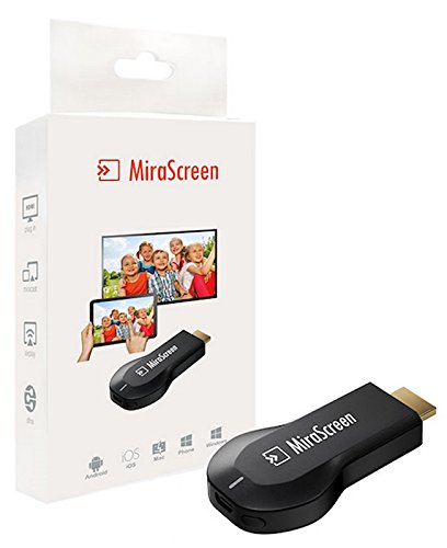 MiraScreen Dongle 1080P HDMI WiFi Display Adapter, Support DLNA MiraCast AirPlay compatible (iPhone, iPad, Mac), Free Installation (no APP, no driver) TV Dongle