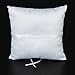 Bettli 1 X White Double Heart Rhinestone Ring Pillow Wedding Ring Bearer Cushion (White)