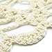 kilofly Handmade Crochet Cotton Lace Table Sofa Doily, Waterlily, Beige, 20 inch