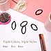 50 Pieces Cotton Hair Ties Hair Bands Elastics Ponytail Holders in 3 Colors for Thick Hair- Plainless Traceless soft Elastic Hair Rubber Bands Headband Scrunchies Hair Accessories for All Hair Types