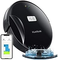 Honiture Q5ロボット掃除機 Wi-fi接続 アプリ対応 自動充電 LCDディスプレイ 600mlのダスト容器 350ml電気制御水タンク 2000Pa強力清掃 日本語音声対応 日本語取扱説明書付き ブラック