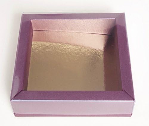 Chocolate Box 120 x 120 x 30 mm Aubergine 16 Pralines