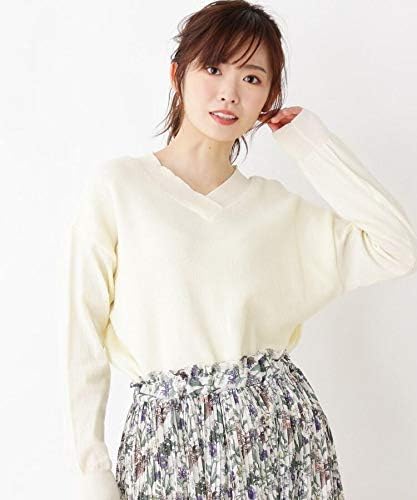 Amazon サンカンシオン 3can4on 洗濯機ok 静電気防止 Uvカット ゆるっとニット 02 M ホワイト 002 セーター 通販