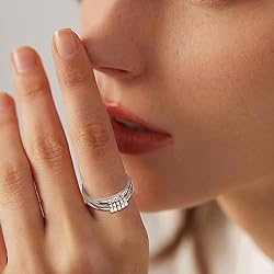 Vito 925 Sterling Silver Anxiety Fidget Ring for